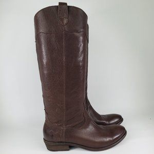Frye Carson Tall Brown Riding Boot Pull-On 8.5